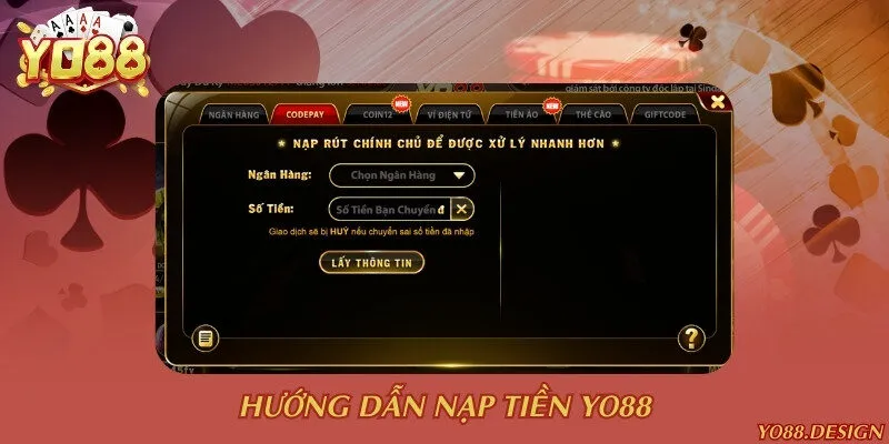 Yo88 12 Nạp tiền Yo88